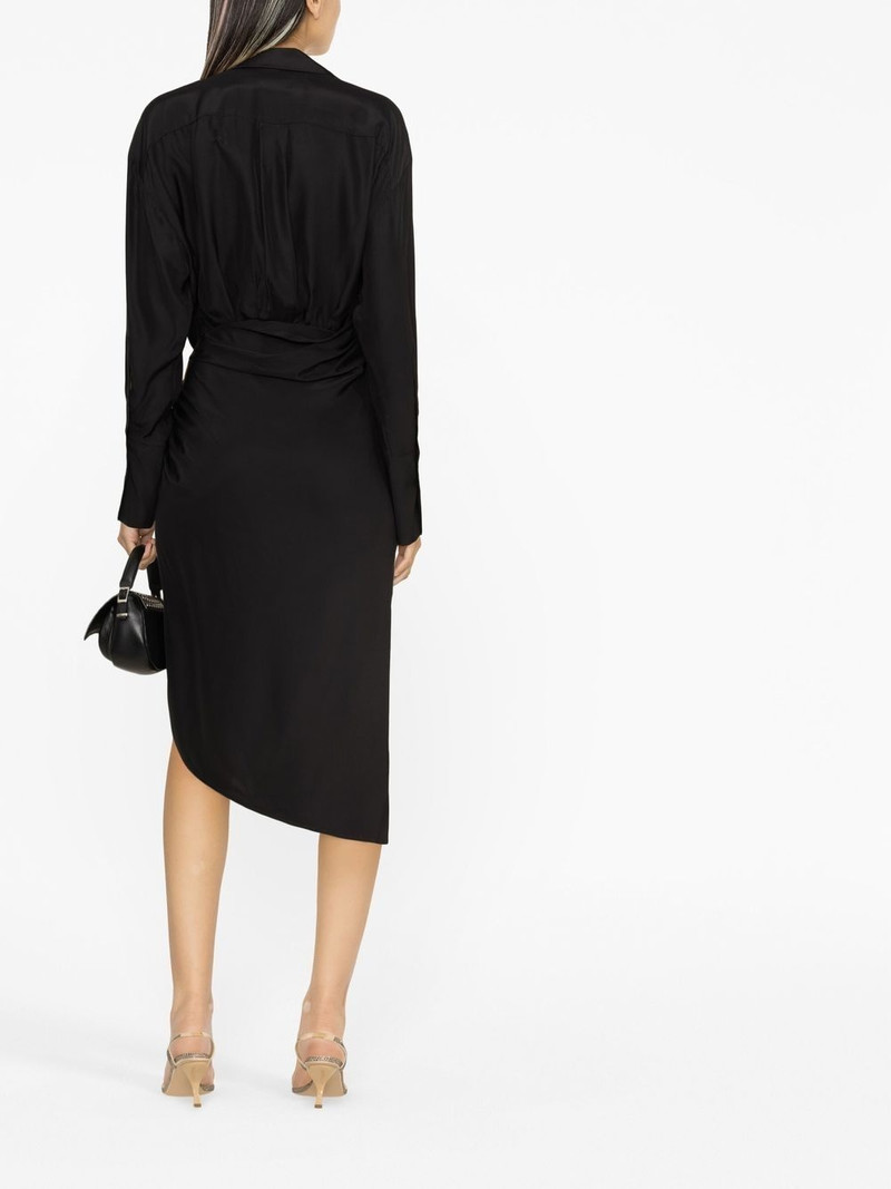 gathered-front shirt dress 4