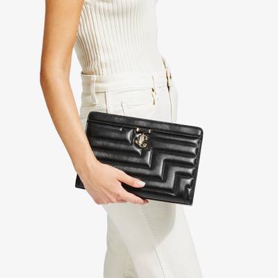 JIMMY CHOO Varenne Avenue Pouch
Black Avenue Nappa Leather Pouch Bag with Light Gold JC Emblem outlook