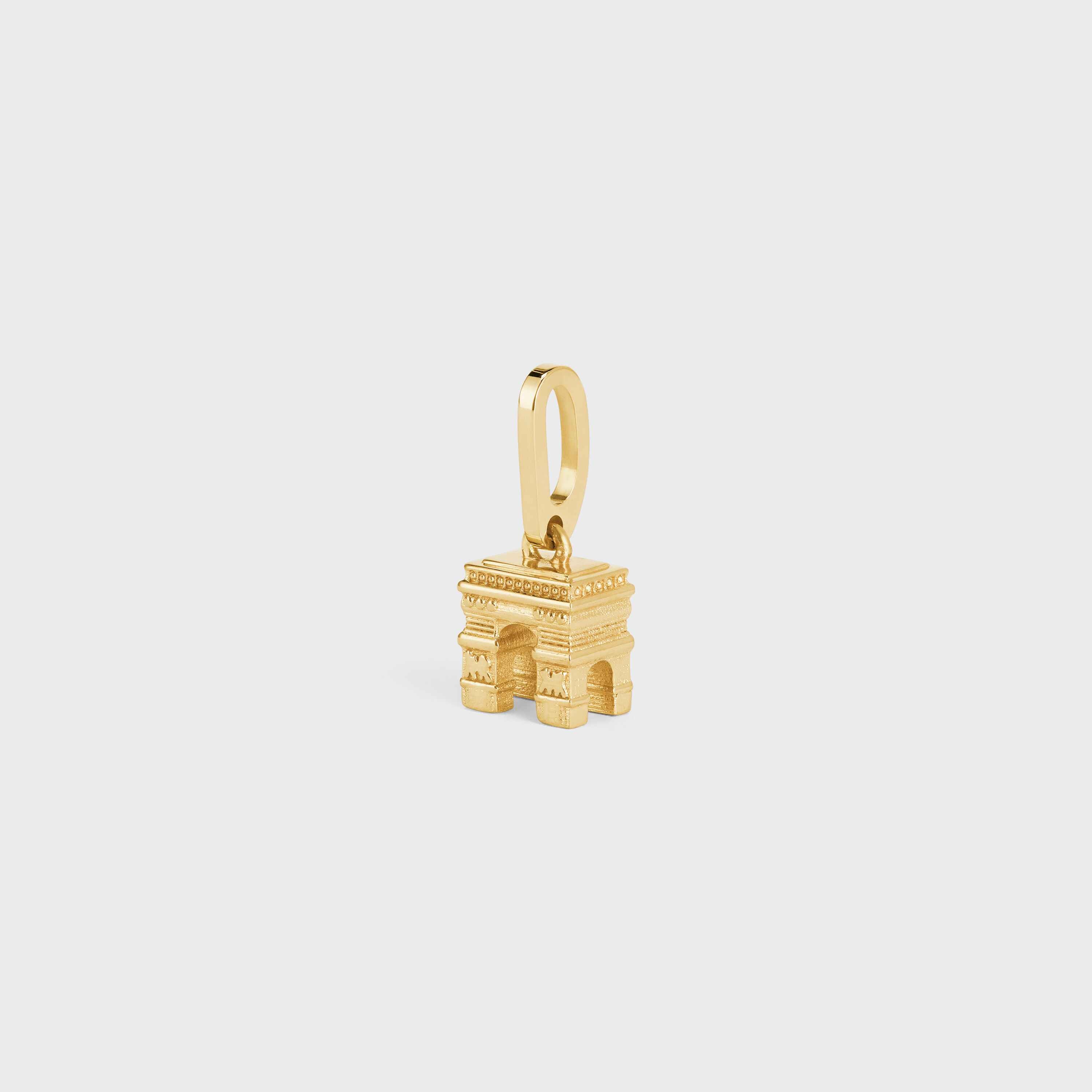 Celine Separables Arc de Triomphe Mini Pendant in Brass with Gold Finish - 2