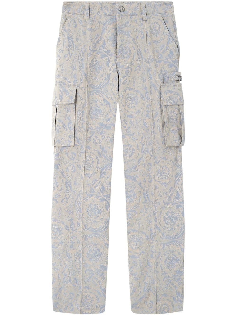 Barocco jacquard cargo trousers - 1