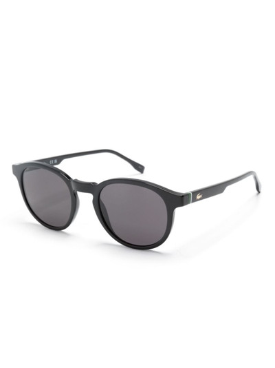 LACOSTE logo-engraved round-frame sunglasses outlook