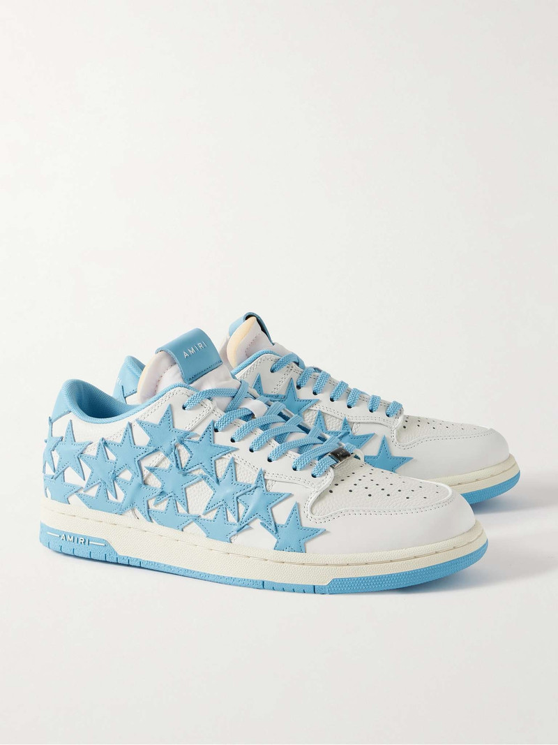 Stars Low Appliquéd Leather Sneakers 4