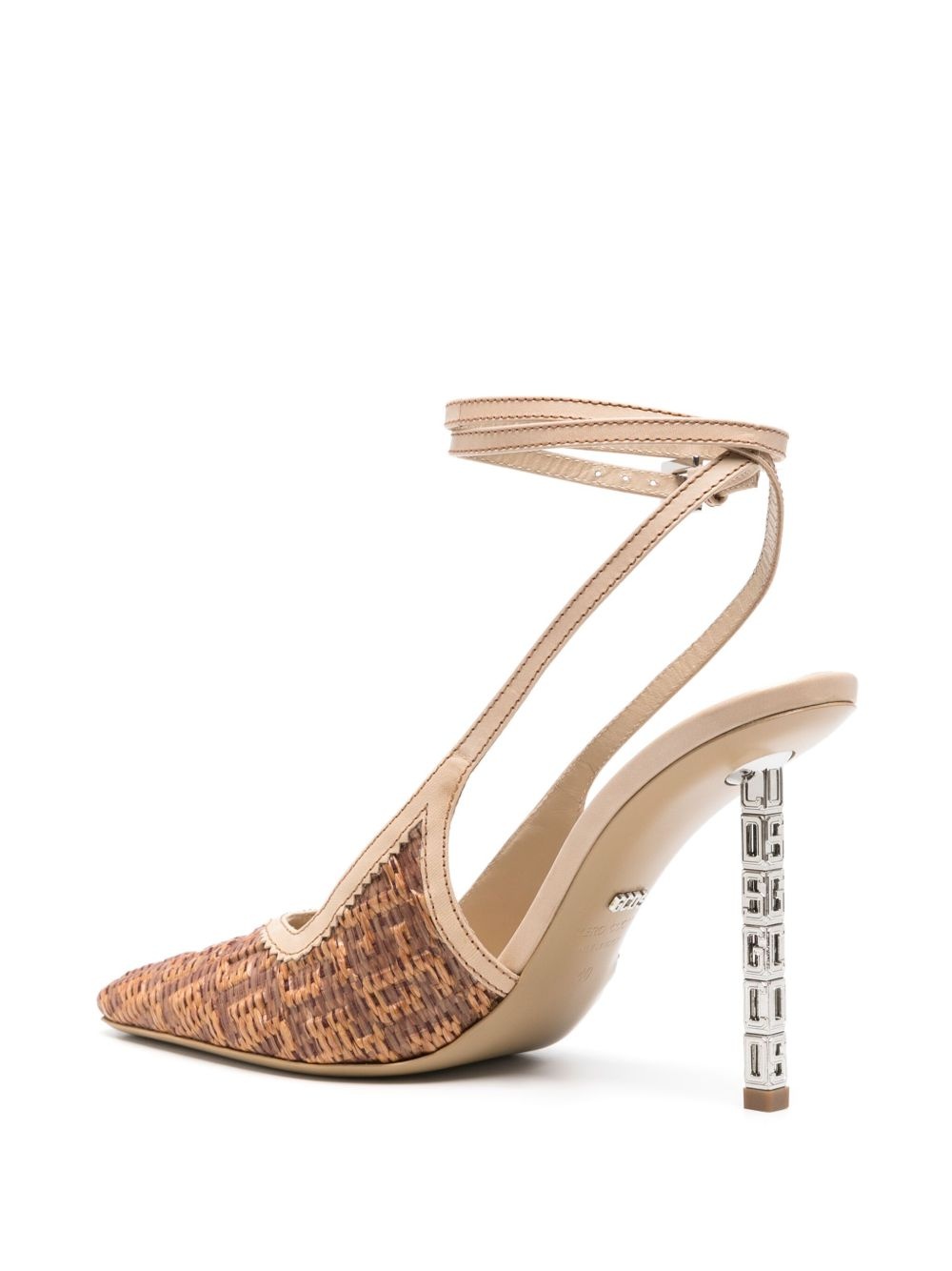 100mm GCDS Cube monogram-raffia pumps - 3