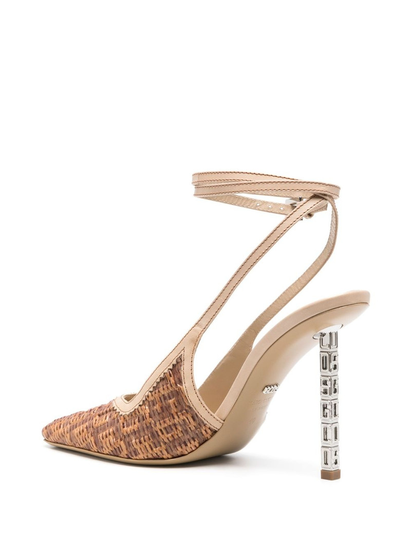 100mm GCDS Cube monogram-raffia pumps 3