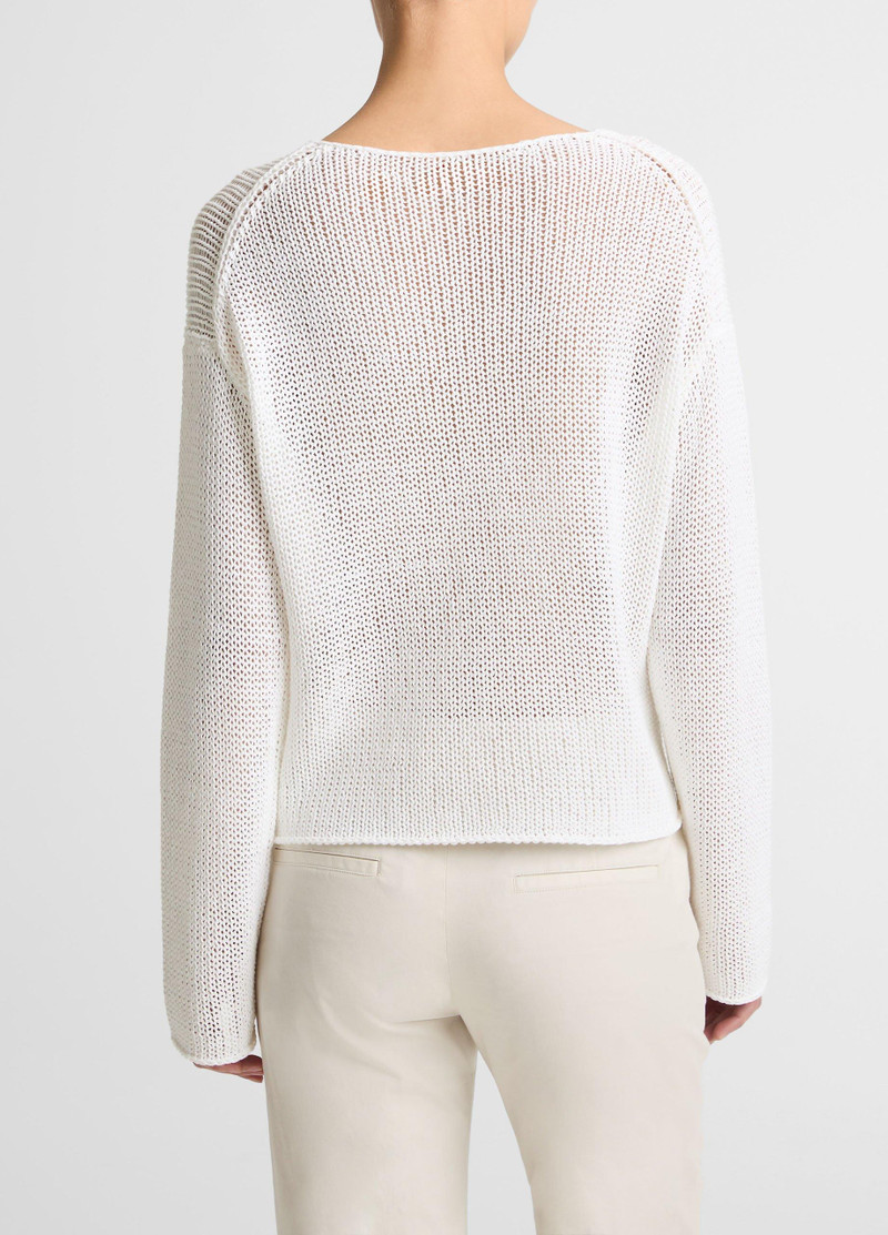 Vince Italian Coated Cotton-Blend Sweater outlook