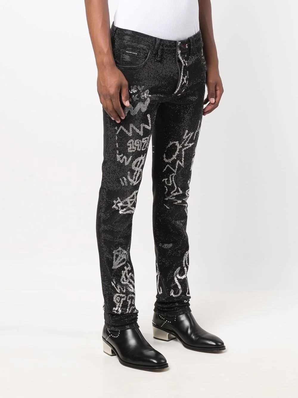 Super Straight Cut stone-embellished jeans - 3