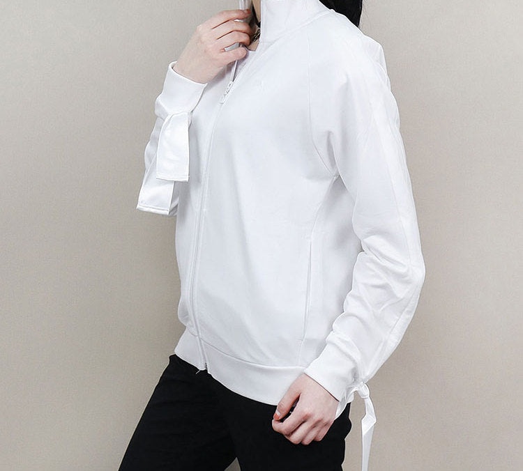 (WMNS) PUMA Cuff Stand Collar Casual Jacket White 850234-02 - 4