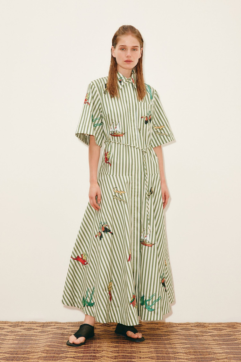 ALÉMAIS Bisou Embroidered Shirtdress outlook