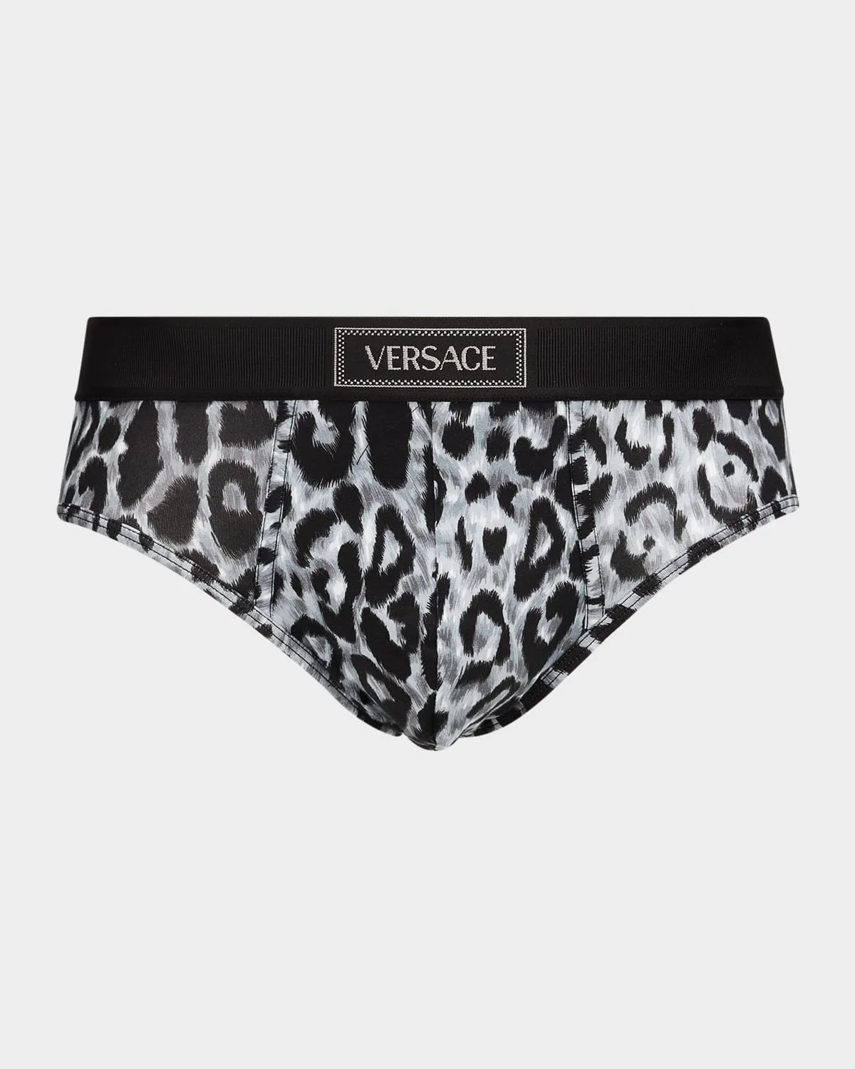 Men's Leopard-Print Stretch Jersey Cotton Briefs - 1