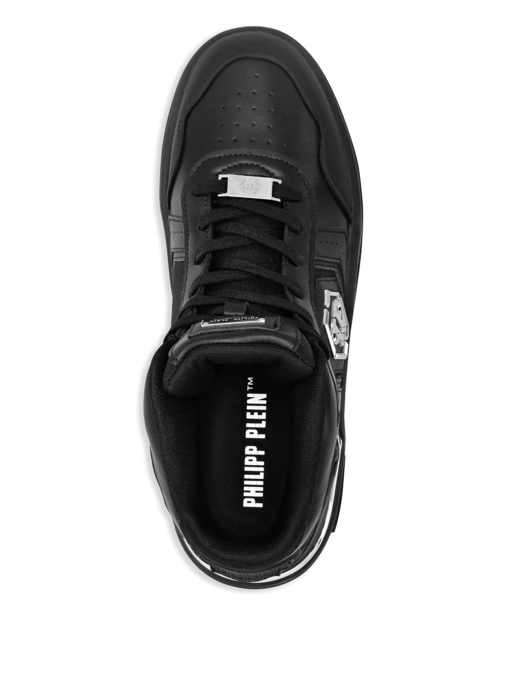 panelled high-top sneakers - 3