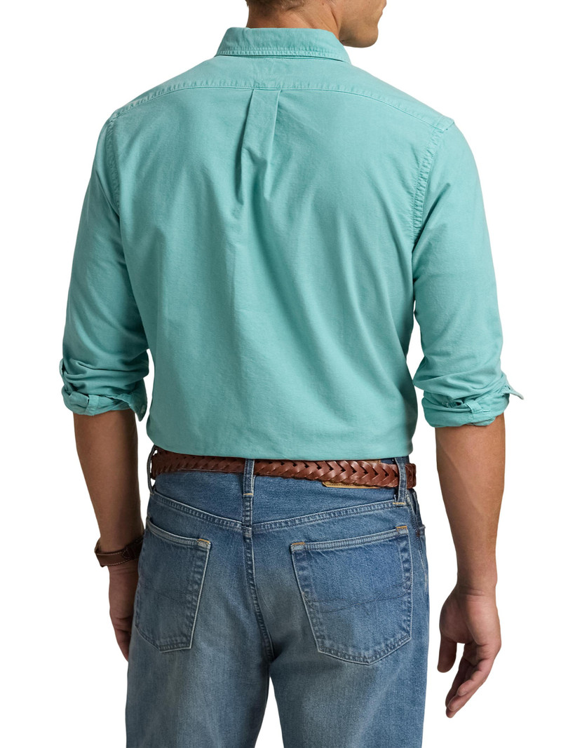 Men's Classic-Fit Garment-Dyed Oxford Shirt - Deep Seafoam 4
