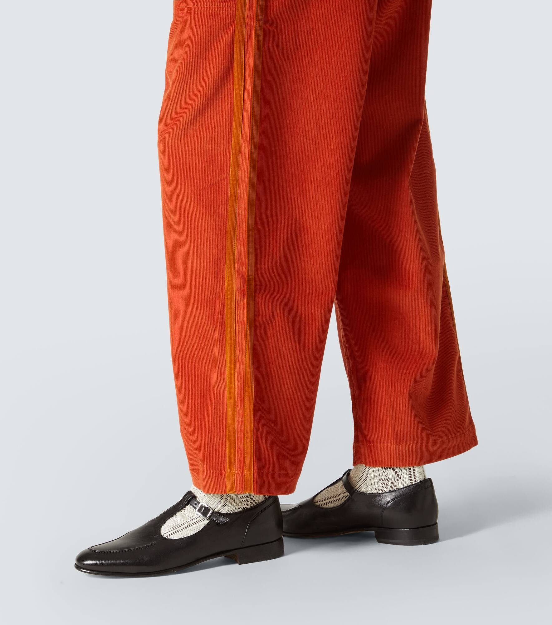 Cotton corduroy straight pants - 6