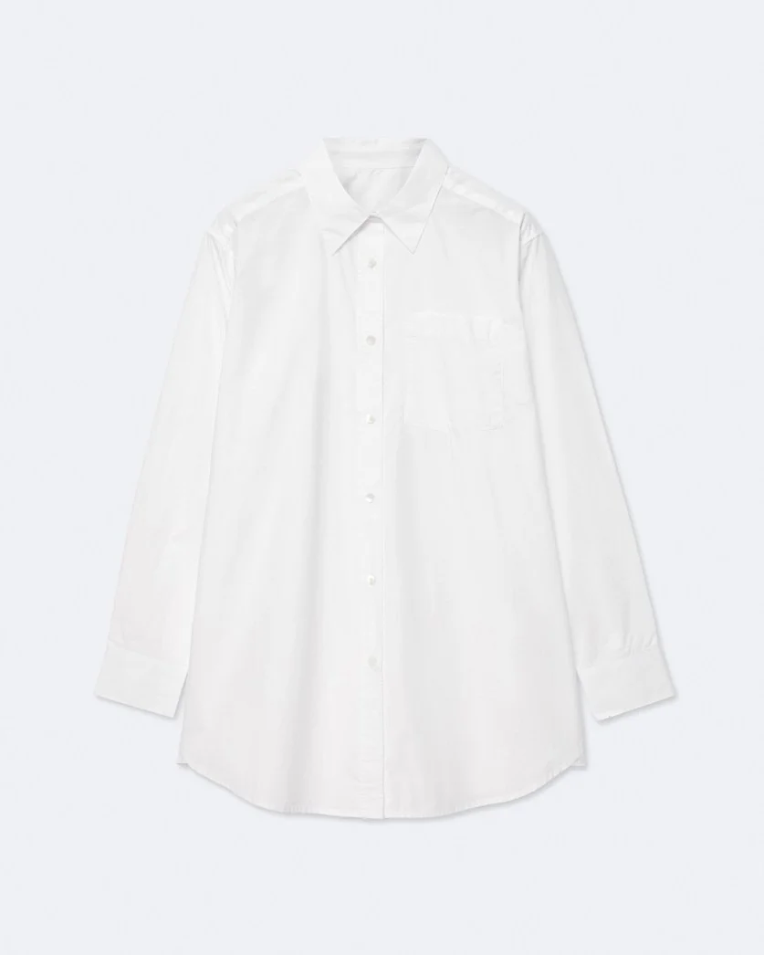KAIA OVERSIZED COTTON-POPLIN SHIRT - 1