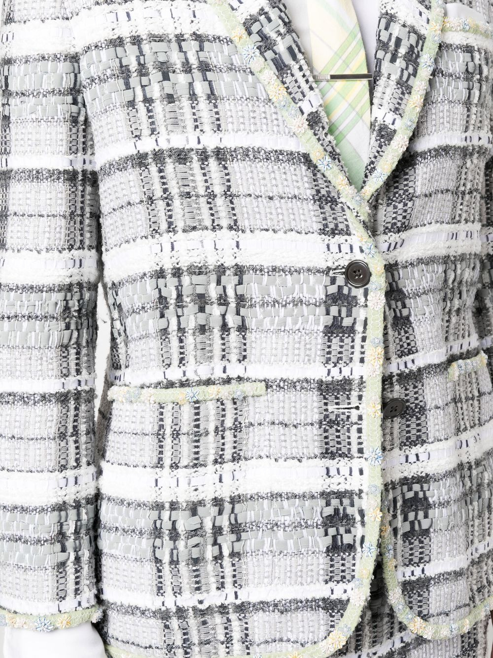 tweed single-breasted jacket - 5