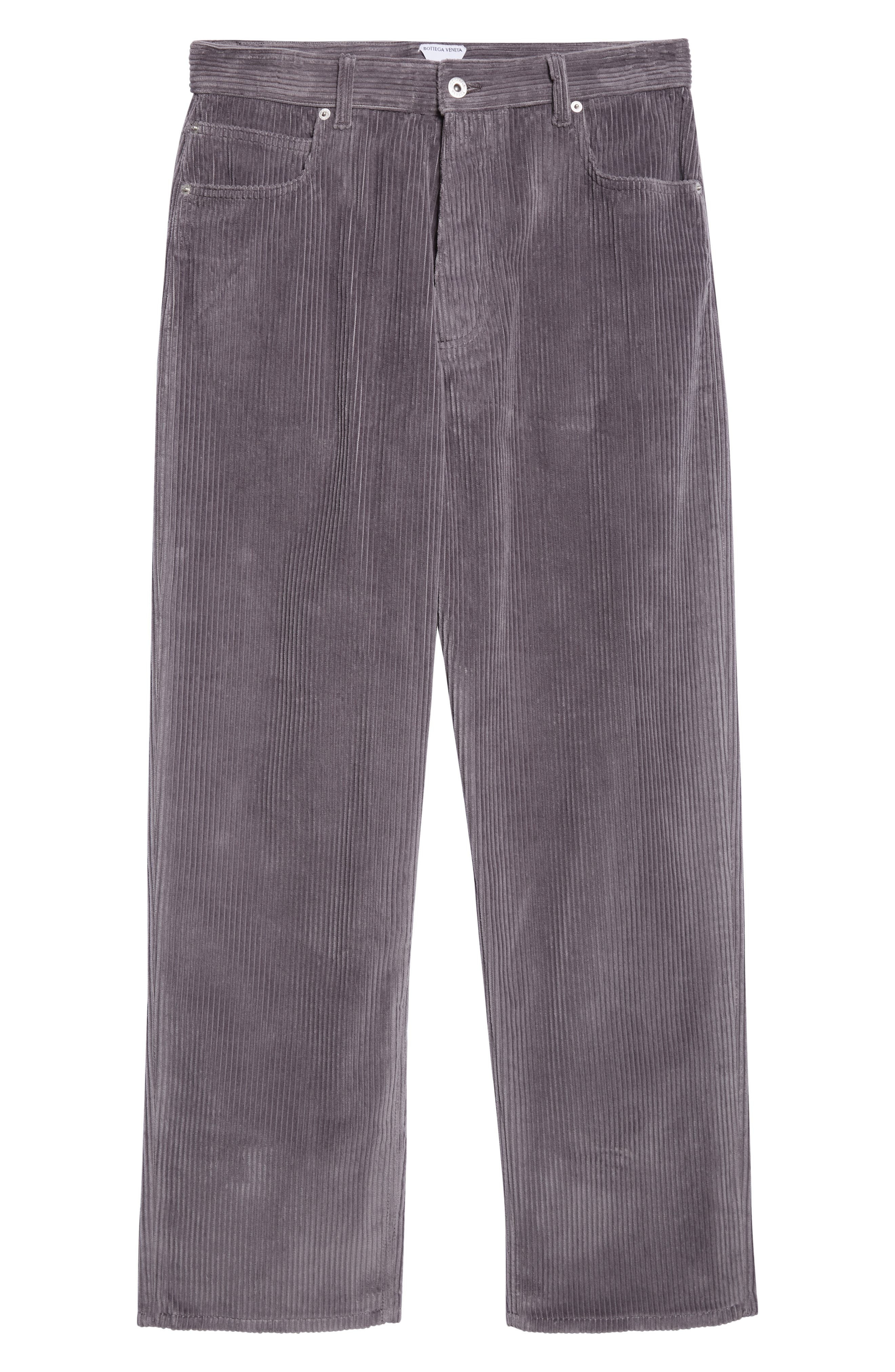 Bottega Veneta Matt Wide Leg Corduroy Pants in 1230 Thunder at Nordstrom - 5