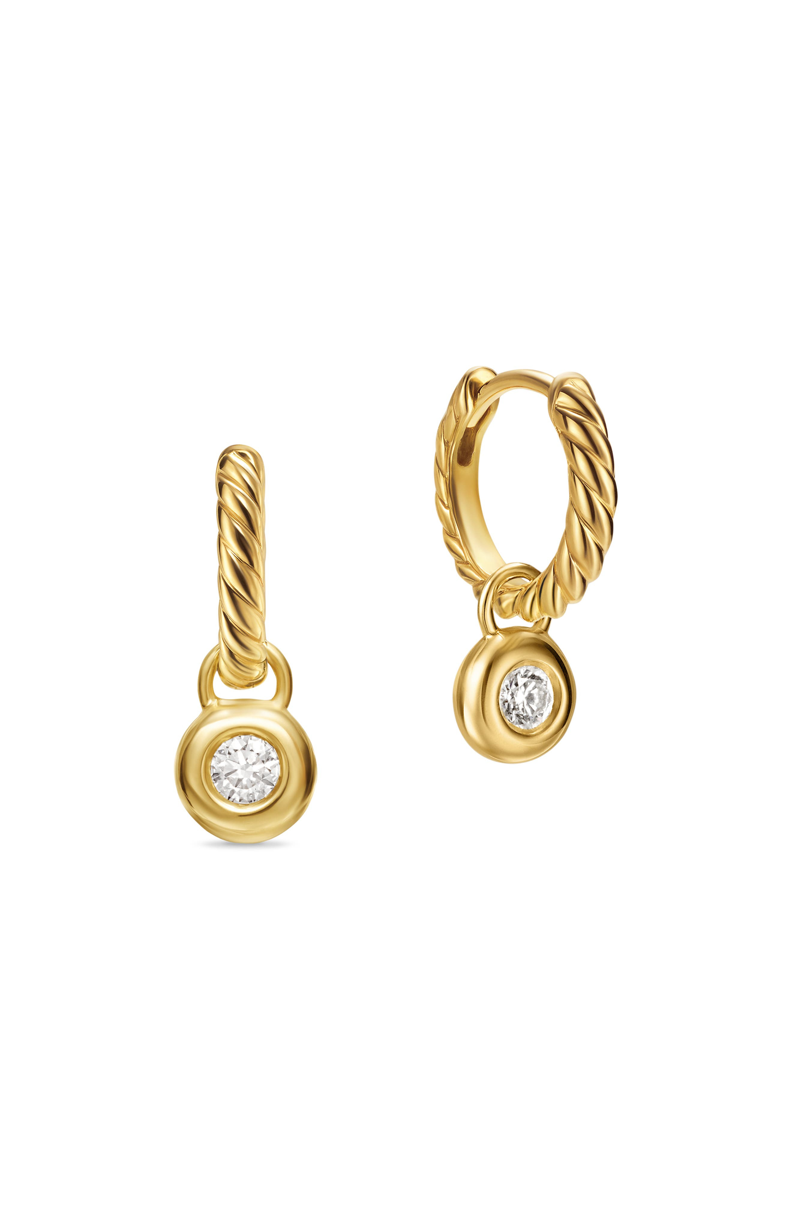 David Yurman Petite Cable Huggie Hoop Earrings in Gold at Nordstrom - 2