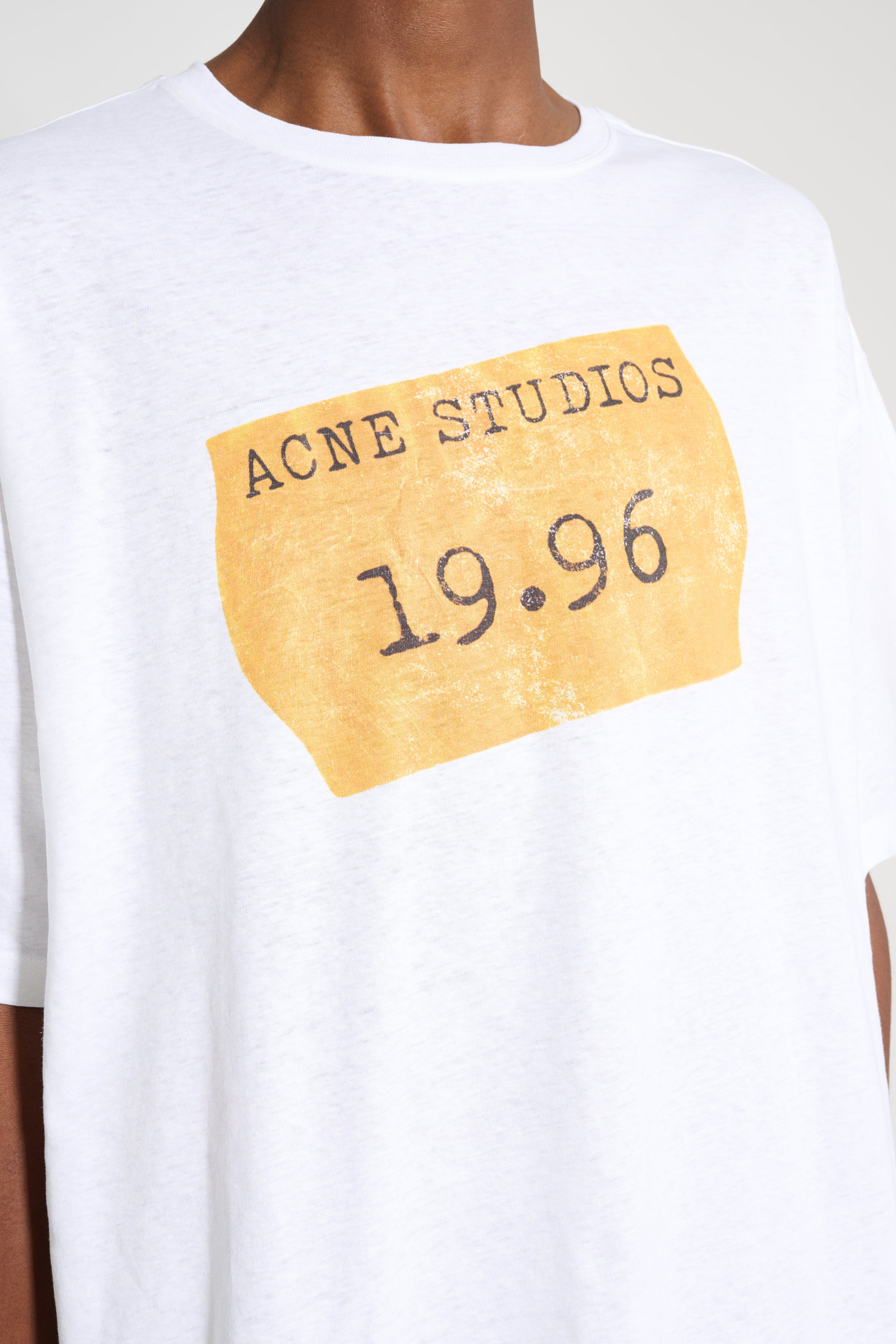 ACNE STUDIOS PRINTED T-SHIRT OPTIC WHITE - 5