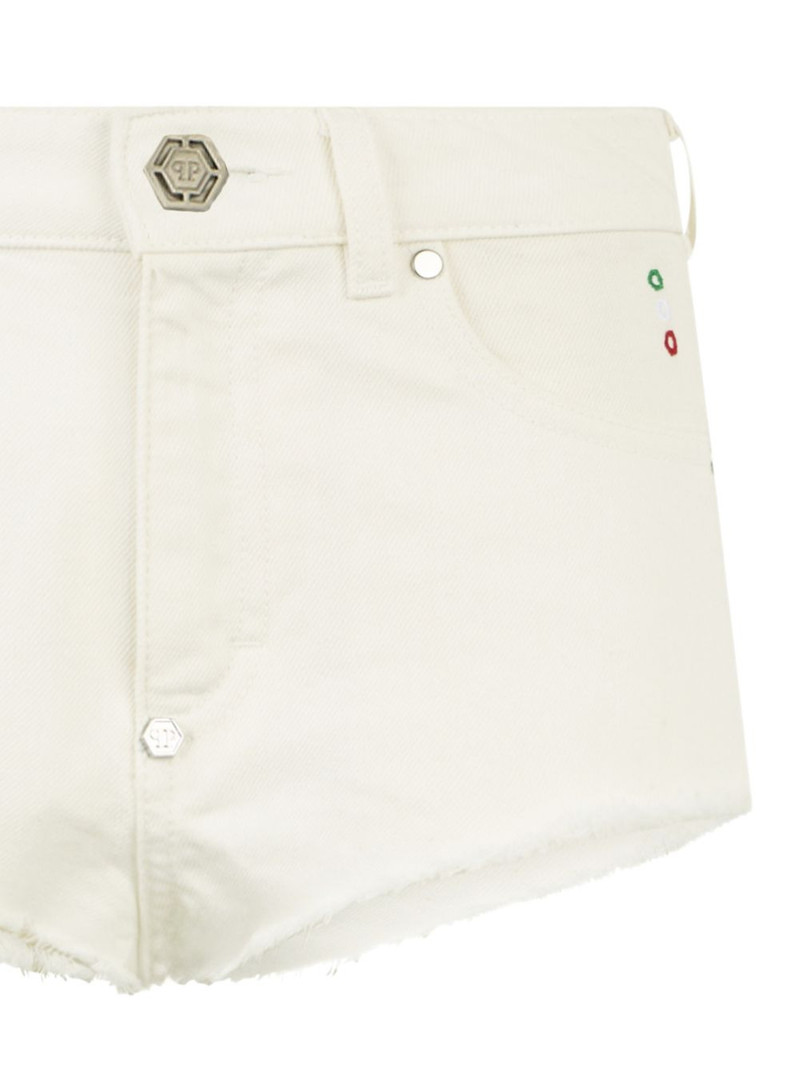 PHILIPP PLEIN frayed shorts outlook