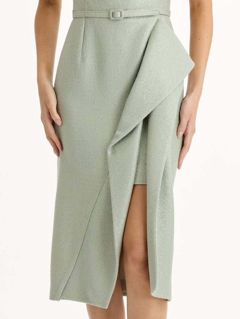 SEQUIN TWEED PENCIL DRESS 5