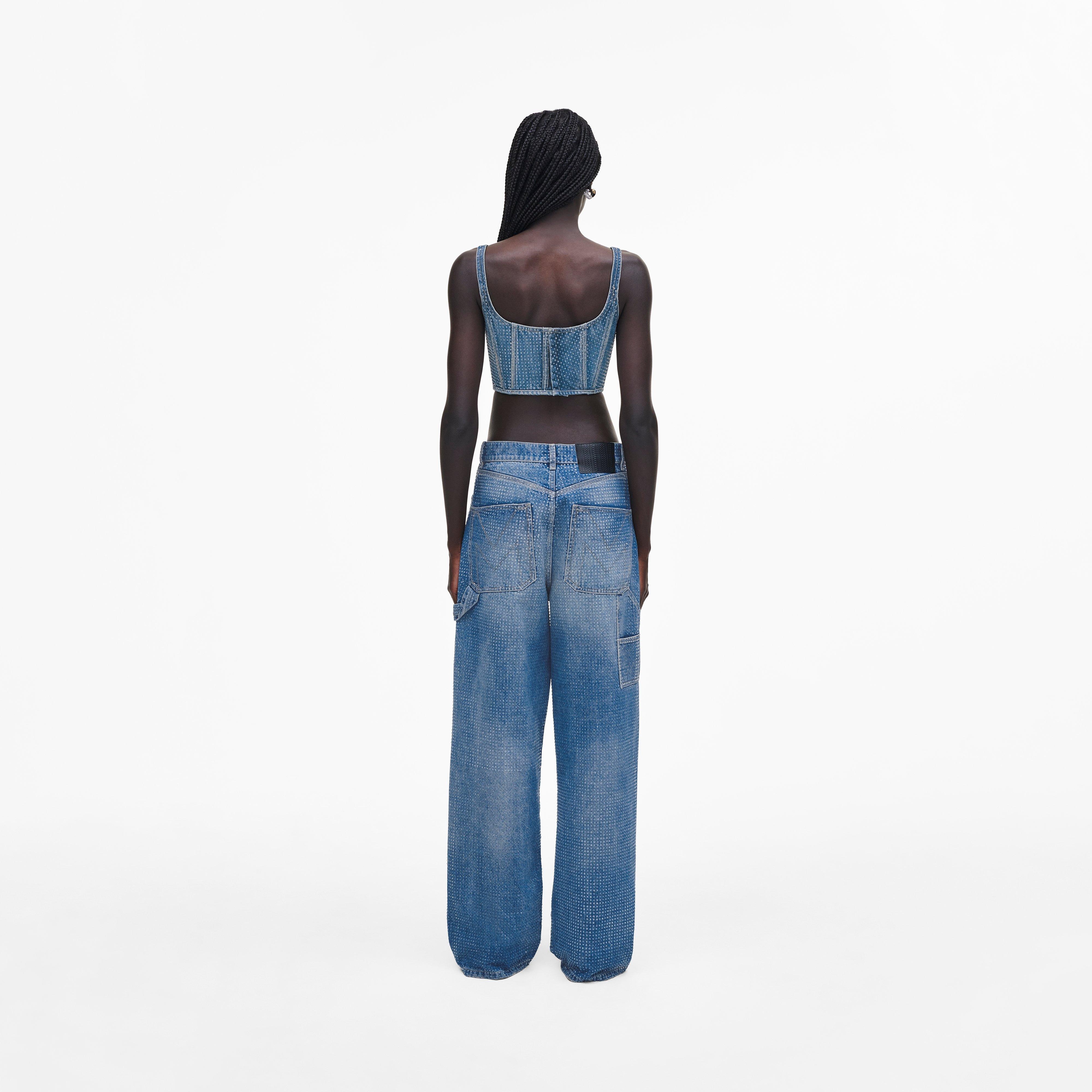 CRYSTAL DENIM CORSET - 4