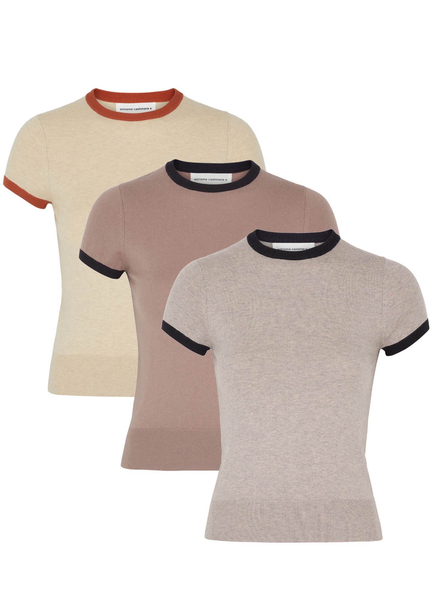 N°339 Chloe cotton-blend T-shirts - set of three - 1