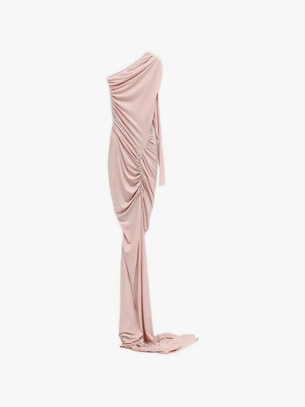 maxi one-shoulder ruched dress - 1