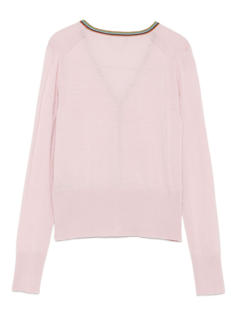 Paul Smith Signature Stripe-trim cardigan outlook