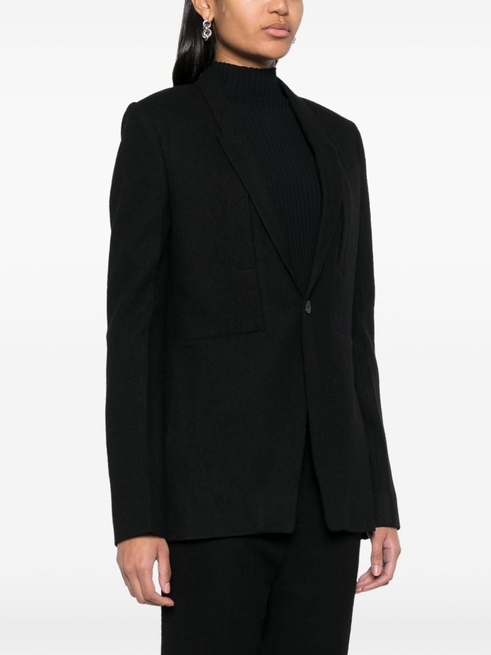 narrow-lapels single-breasted blazer - 3