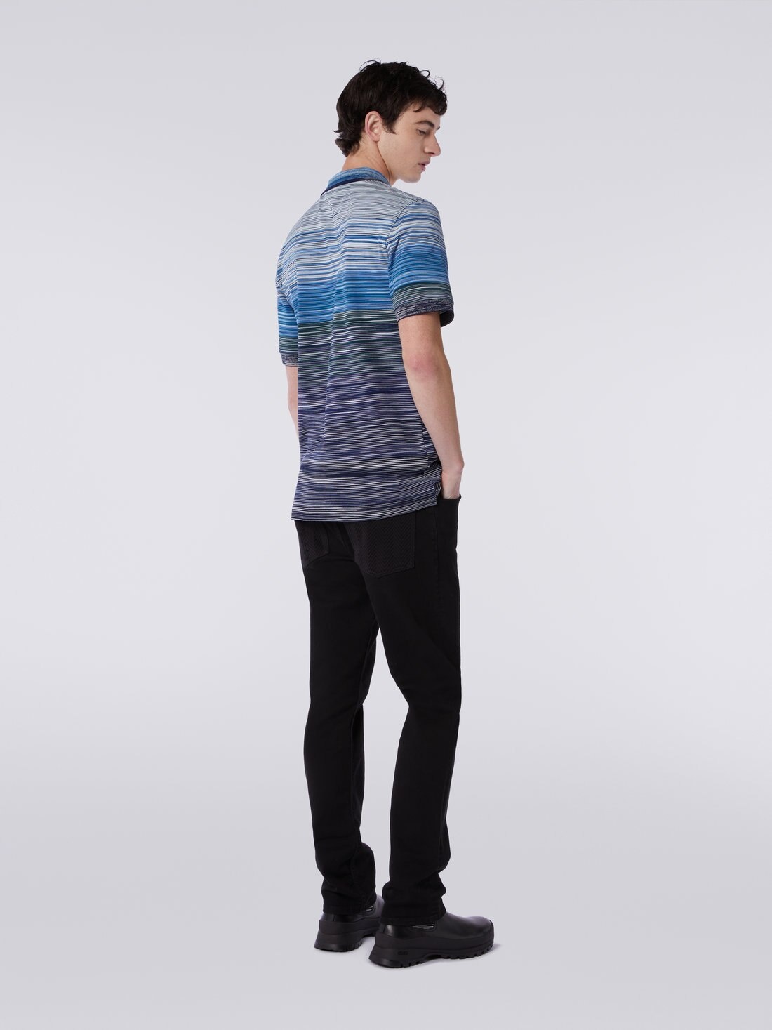 Short-sleeved polo shirt in slub cotton piqué - 4