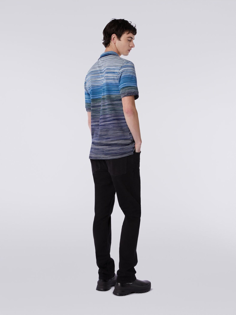 Short-sleeved polo shirt in slub cotton piqué 4