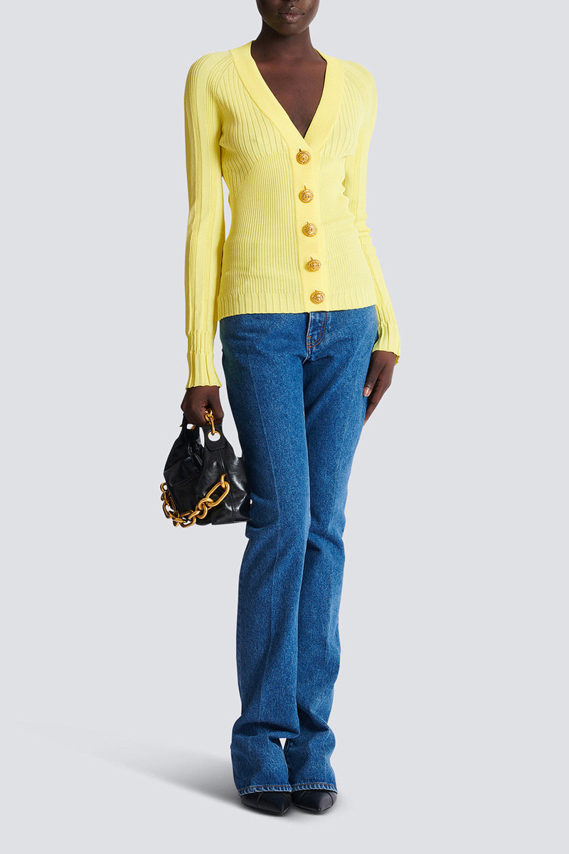 Balmain V Neck Light Button Knit Cardigan outlook
