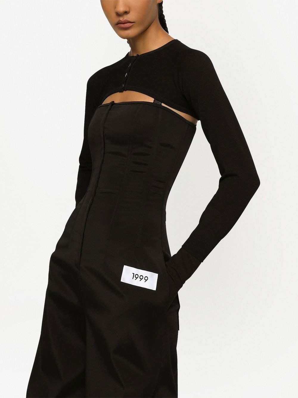 KIM DOLCE&GABBANA cropped button-fastening cardigan - 5