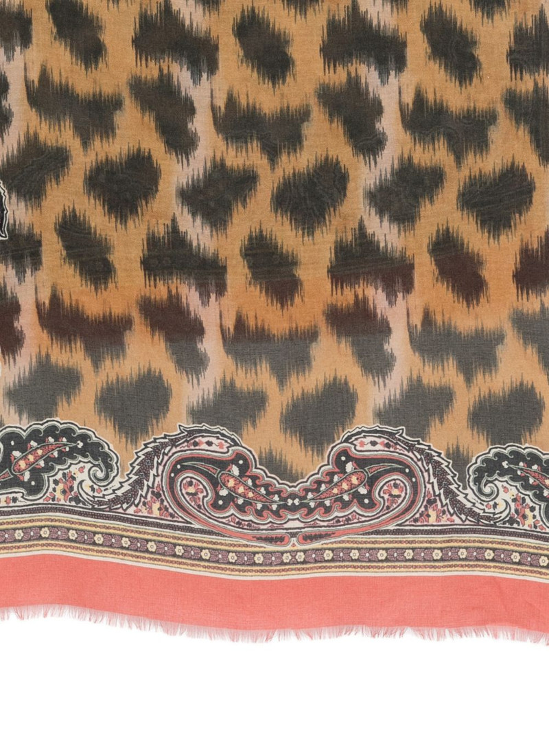 Etro animal-paisley-print scarf outlook