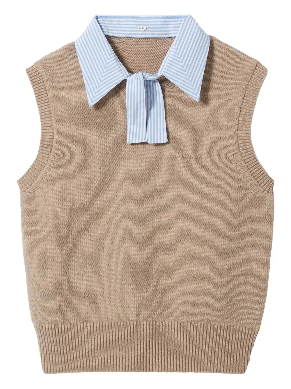 sleeveless wool top - 1