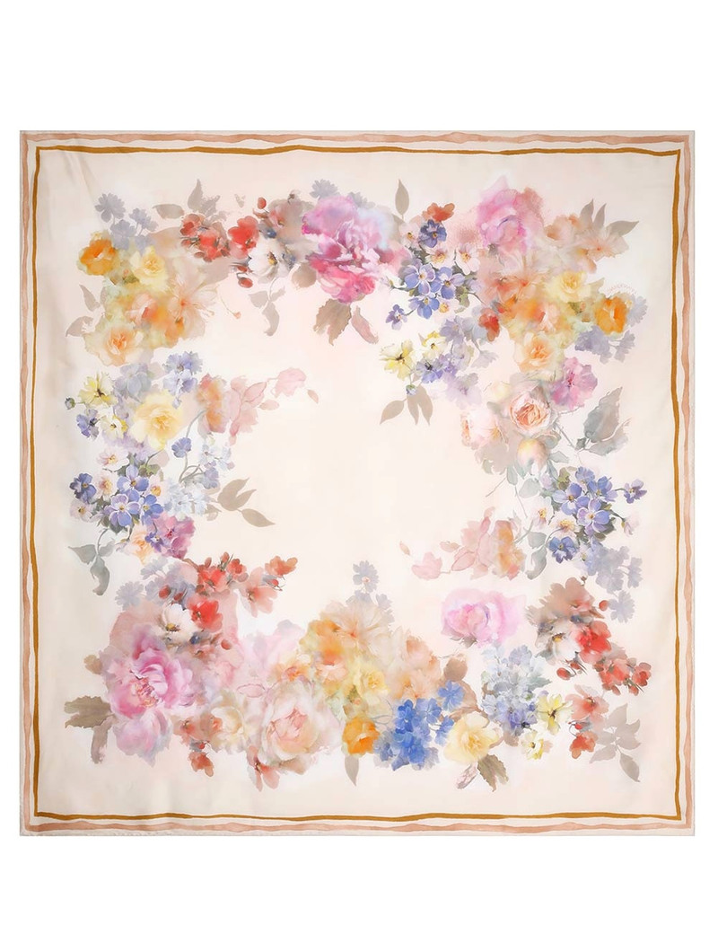 PRINTED SILK SQUARE 90 3