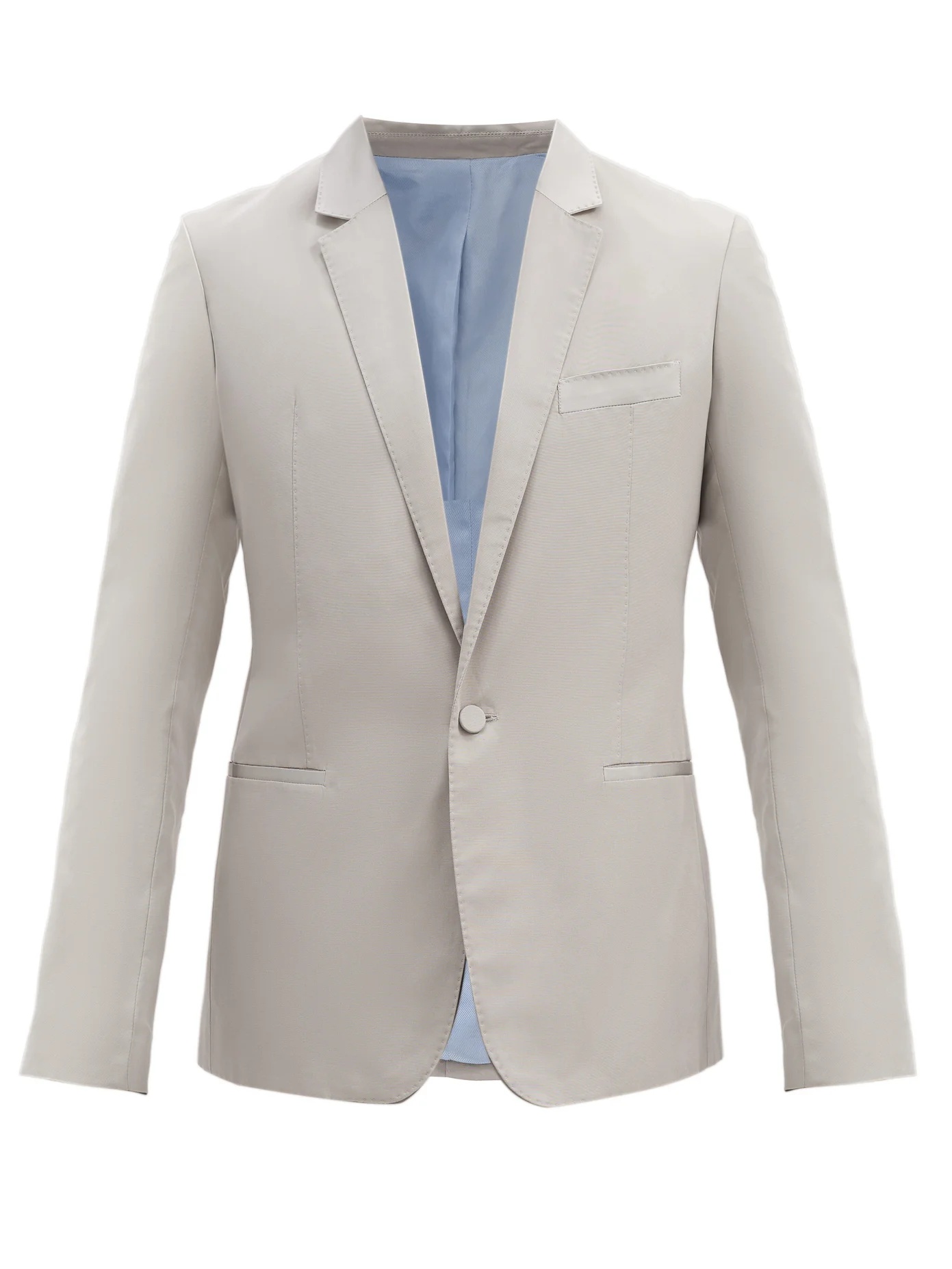 Single-breasted silk-blend jacket and cummerbund - 1