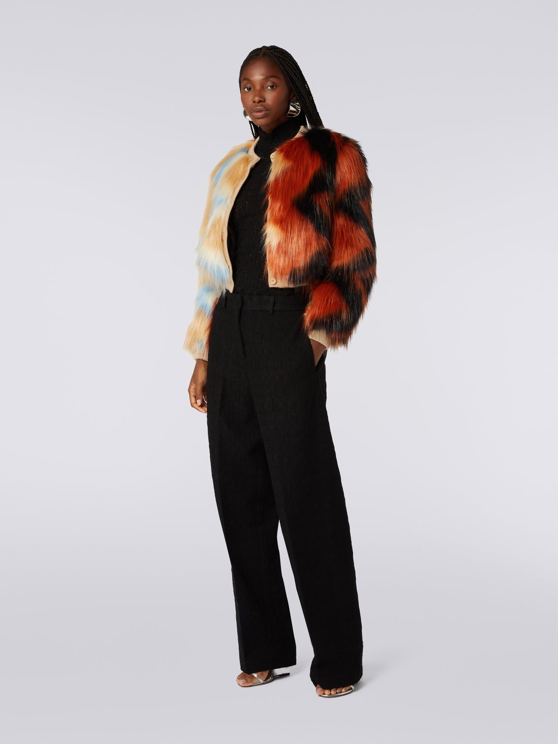 Bomber in faux fur with zigzag - 3