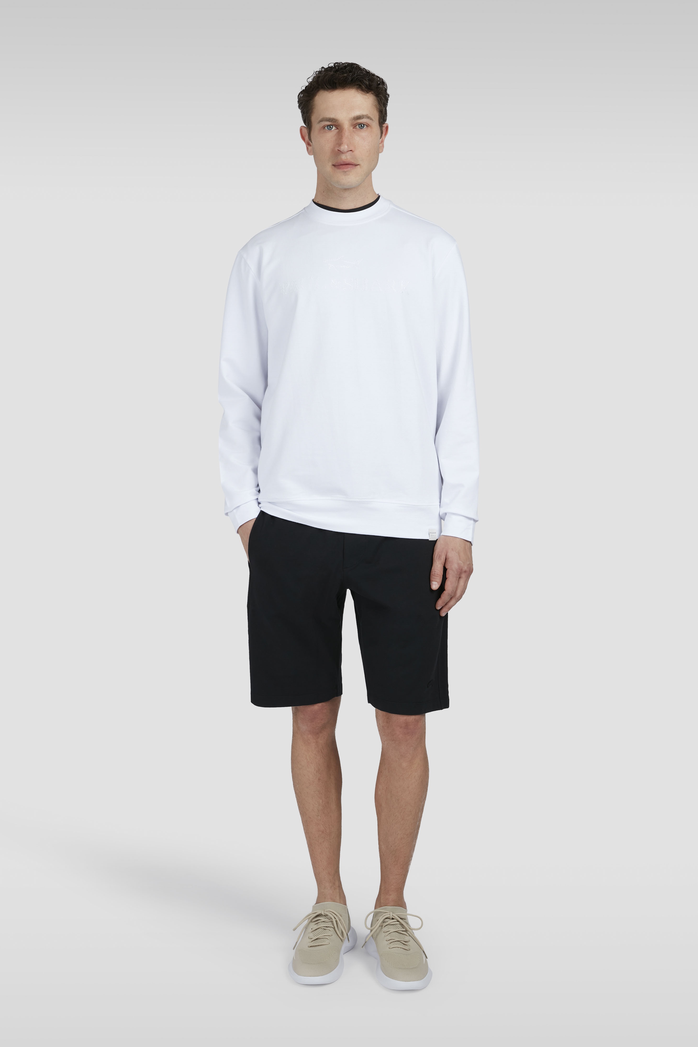 GARMENT-DYED BERMUDA IN X-SOFT FLEECE COTTON - 2