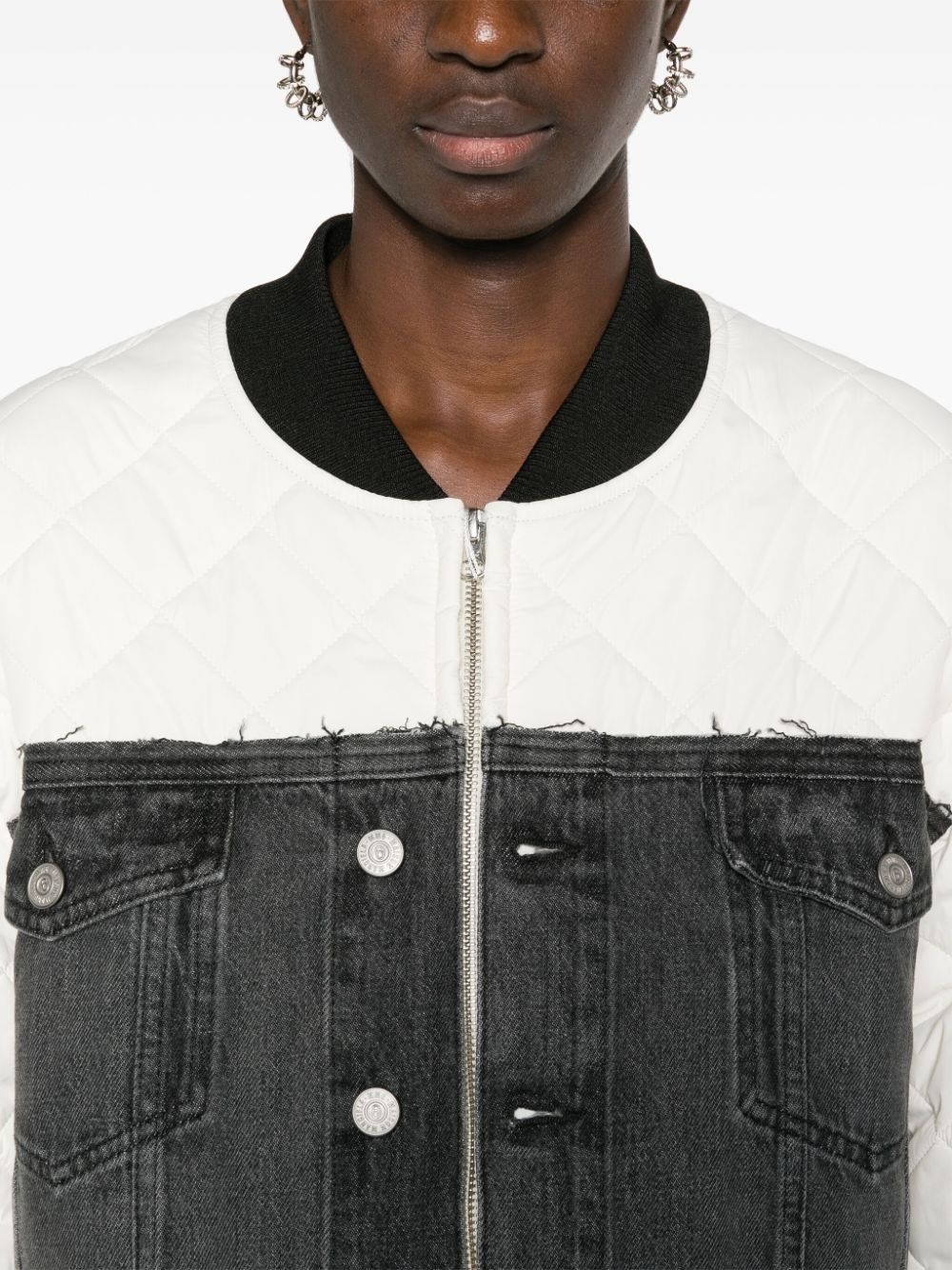 panelled bomber jacket - 5