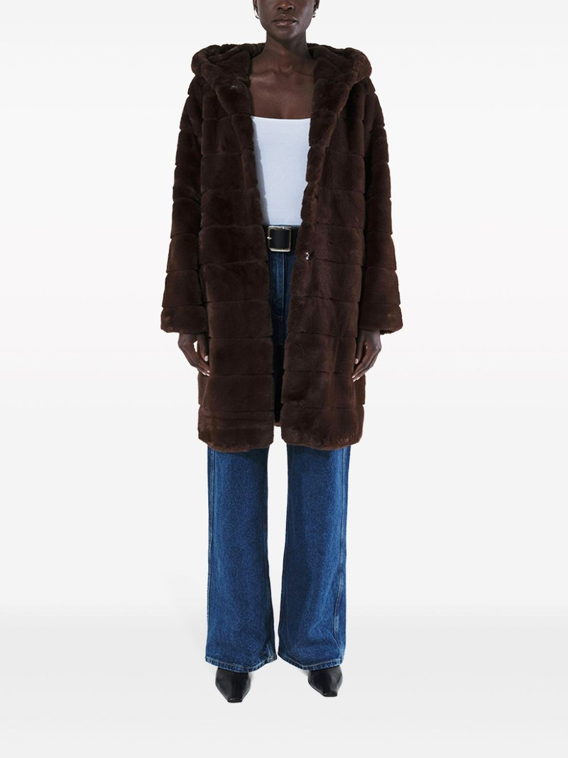APPARIS faux-fur hooded coat outlook