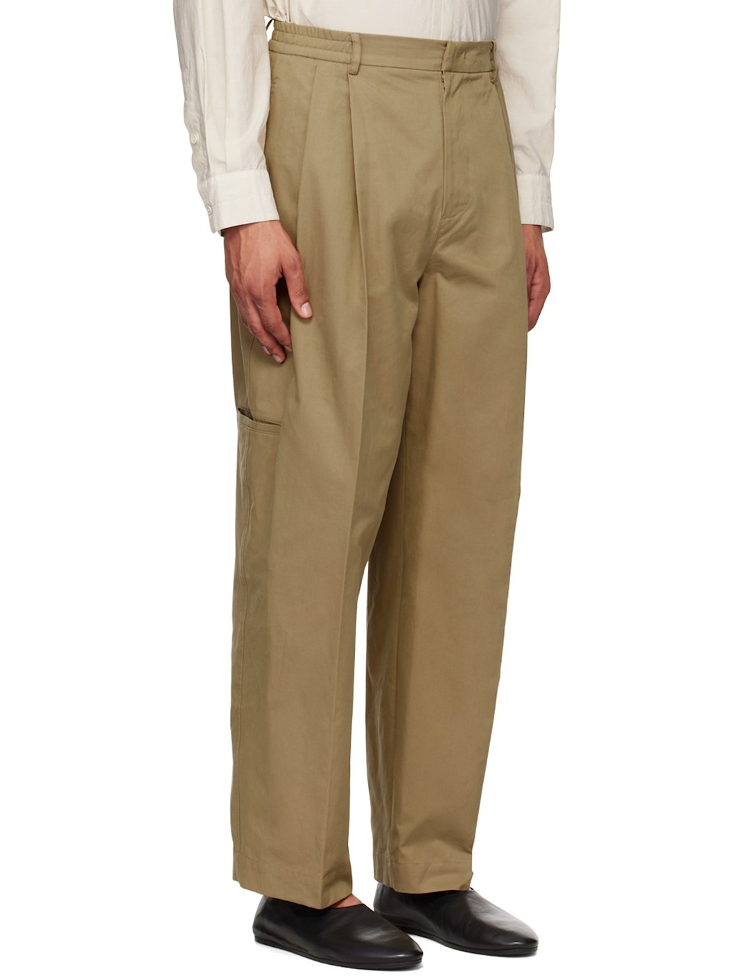 Beige Side Pocket Trousers - 2