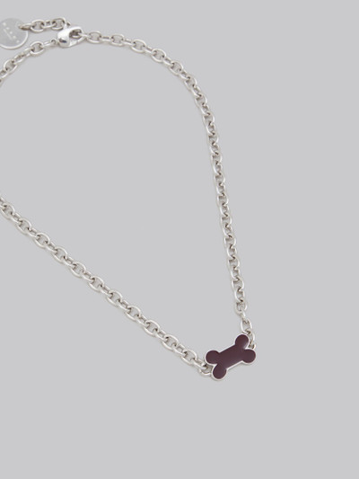 Marni CHAIN NECKLACE WITH PURPLE ENAMELLED BONE outlook