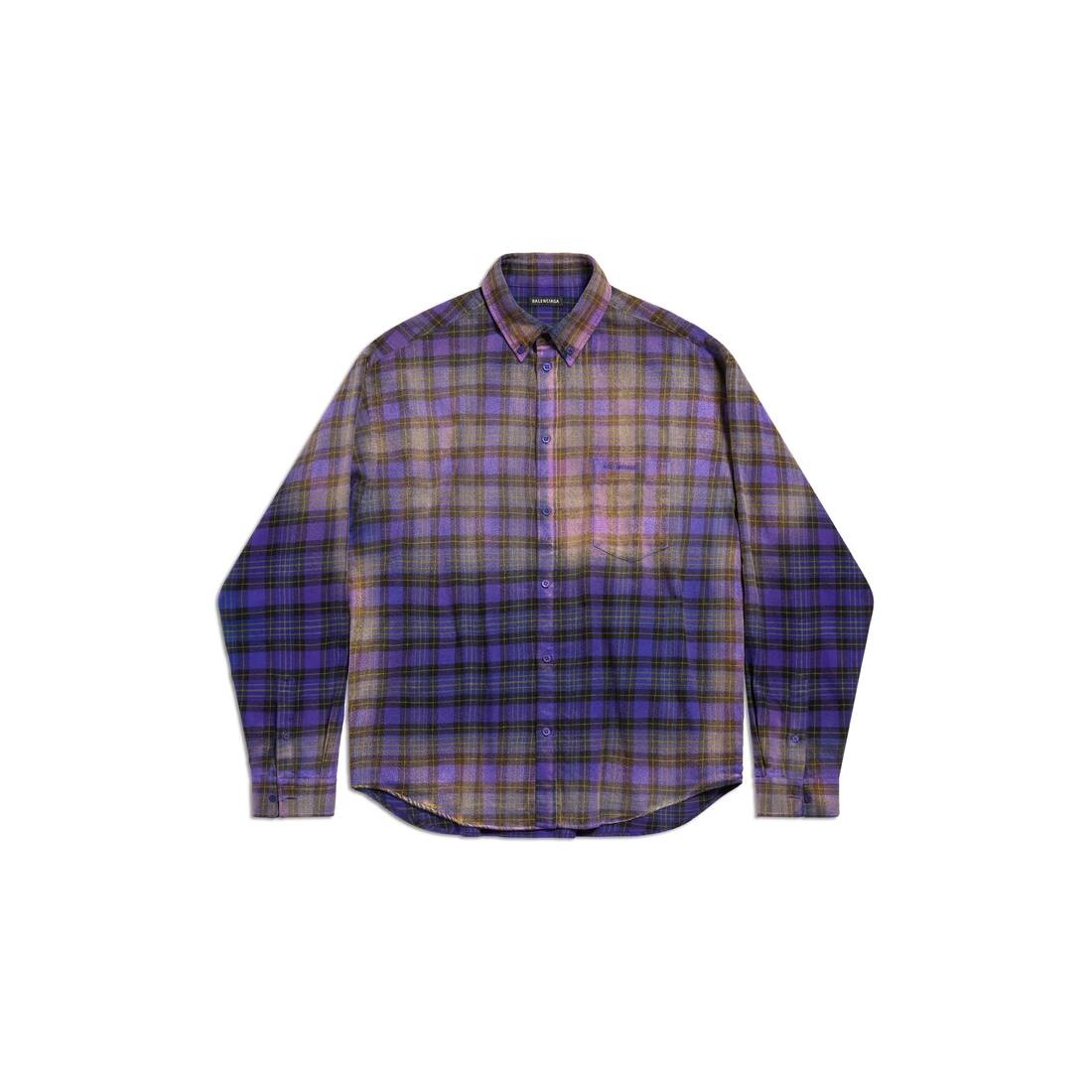 Men's Balenciaga Shirt Large Fit in Purple - 1