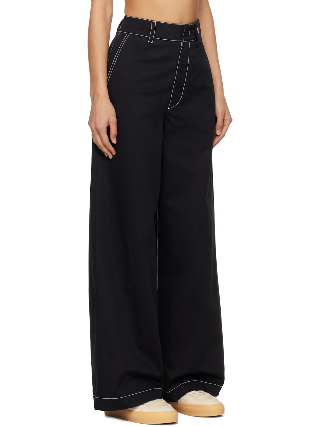 Moncler x Palm Angels Black Contrast Trousers - 2