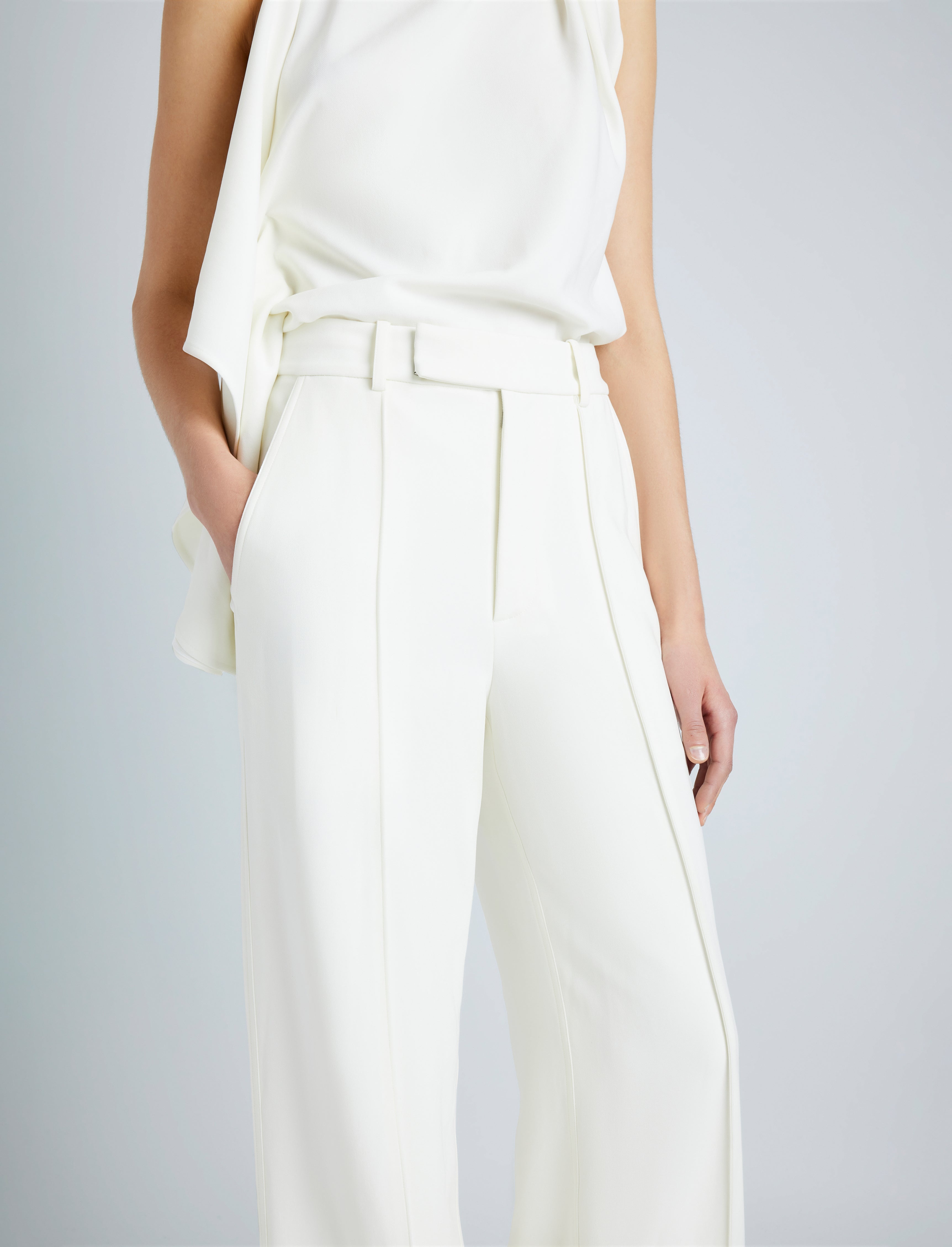 Weyes Pant in Matte Double Crepe - 5