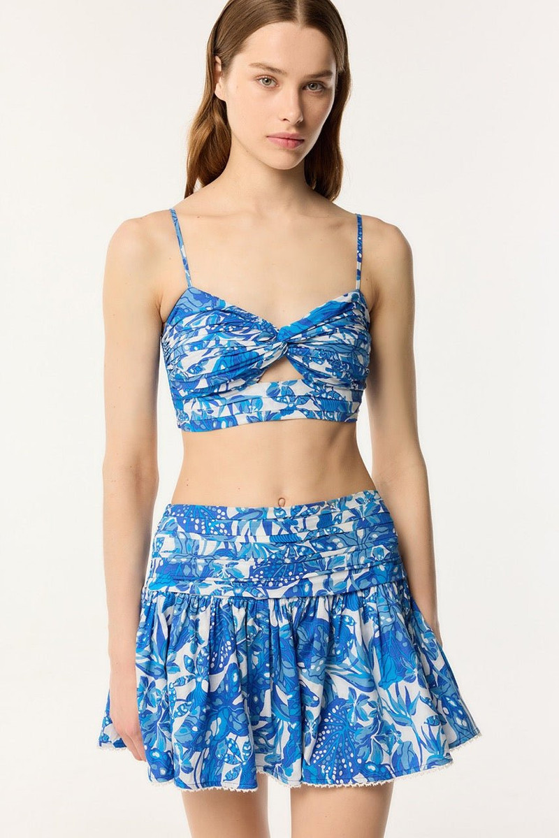 Poupette St Barth Mini Skirt Colleen - Blue Jengel outlook