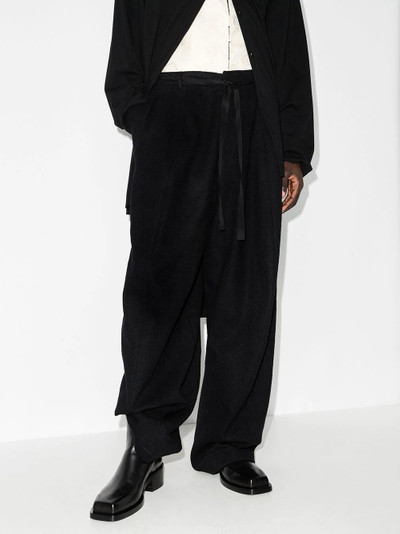 Ann Demeulemeester drawstring wide-leg trousers outlook