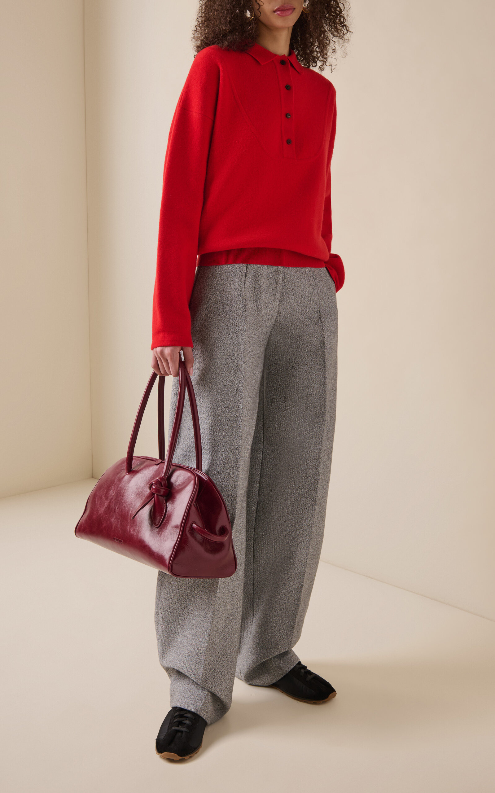 Pallone Wool-Blend Knit Sweater red - 3