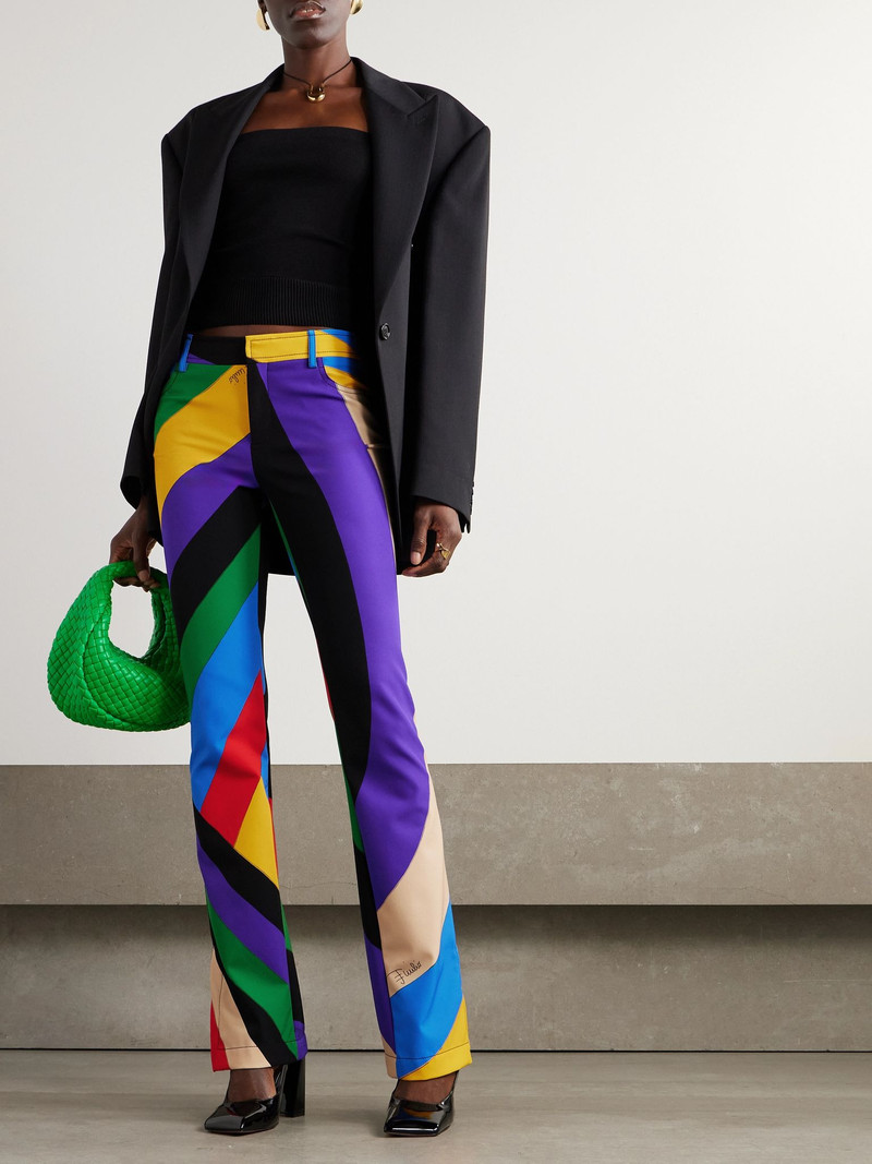 PUCCI Printed cady flared pants Multi outlook