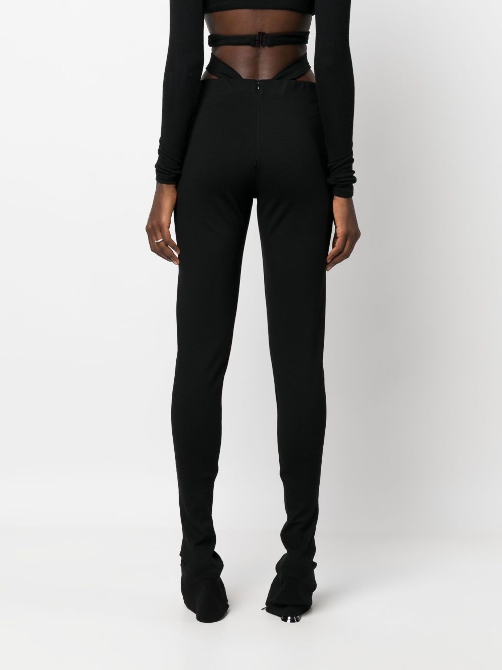 cut-out flared trousers - 4